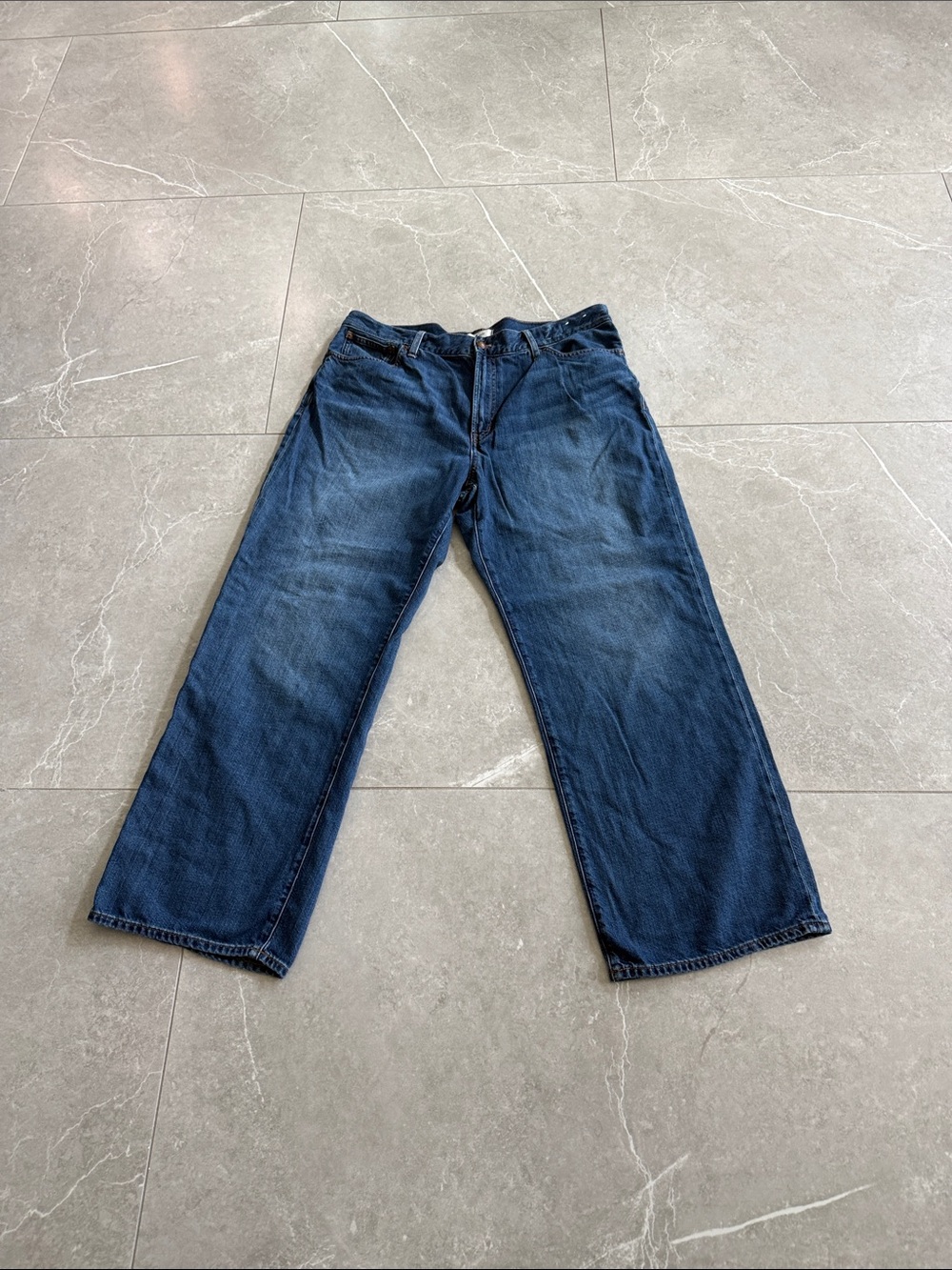 Madewell Women's Dark Blue Wide-Leg Jeans